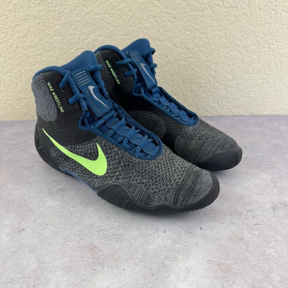 Nike Tawa Flyknit Wrestling Shoes Men’s 8 Blue CI2952-001 V.02